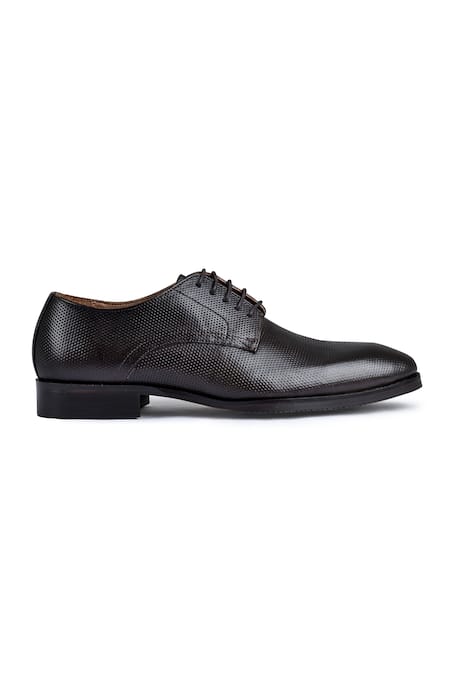 Wednesday Lifestyle_Brown Sleek Derby Shoes In Coffee _Online_at_Aza_Fashions