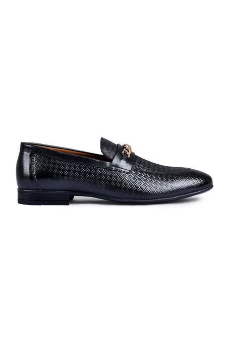 Wednesday Lifestyle_Black Designer Jasper Loafer With Gold Trim _Online_at_Aza_Fashions