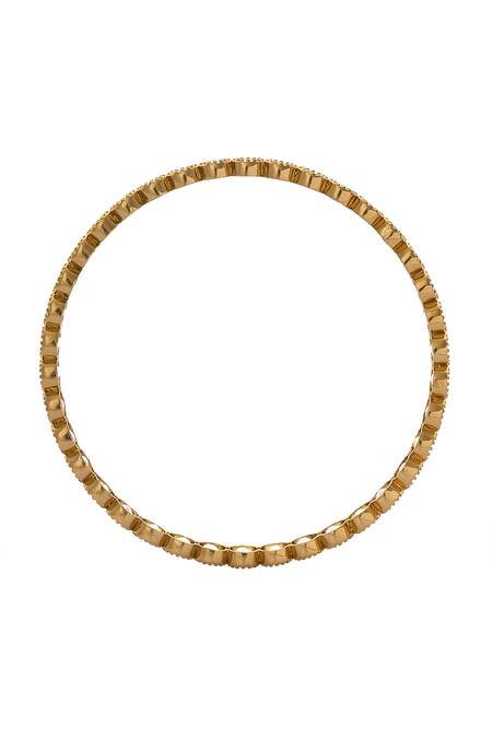 Nazaakat By Samara Singh Gold Plated Crystals And White Beaded Bangles Set Online at Aza Fashions Nazaakat By Samara Singh_Gold Plated Crystals And White Beaded Bangles Set _Online_at_Aza_Fashions