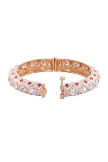 Buy Nazaakat By Samara Singh Cream Stones And Red Embellished Bangles Set Online at Aza Fashions Buy_Nazaakat By Samara Singh_Cream Stones And Red Embellished Bangles Set _Online_at_Aza_Fashions