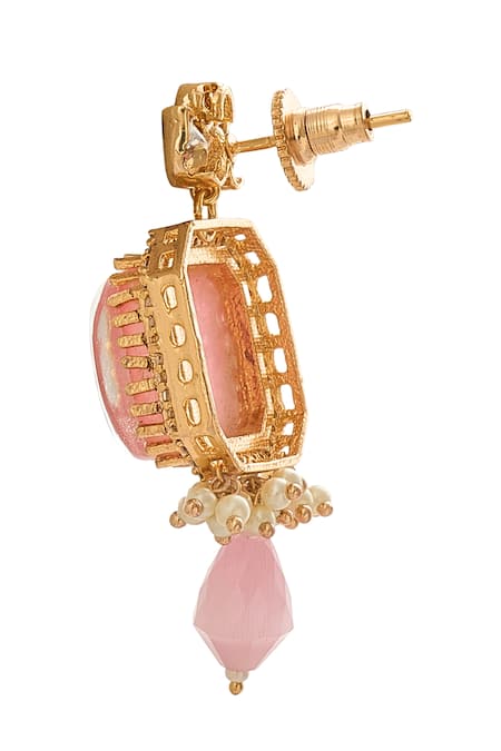 Buy_Nazaakat By Samara Singh_Pink Pearls Stone Embellished Jewellery Set 