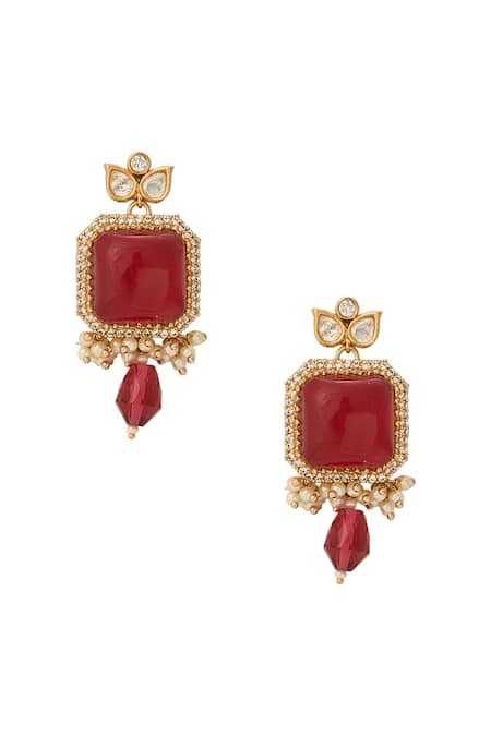 Nazaakat By Samara Singh Red Ruby Stone Embellished Jewellery Set Online at Aza Fashions Nazaakat By Samara Singh_Red Ruby Stone Embellished Jewellery Set _Online_at_Aza_Fashions