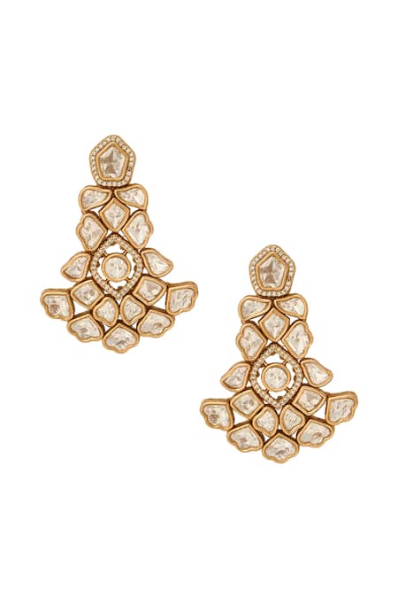 Buy Nazaakat By Samara Singh White Gold Plated Necklace And Earring Set Online at Aza Fashions Buy_Nazaakat By Samara Singh_White Gold Plated Necklace And Earring Set _Online_at_Aza_Fashions