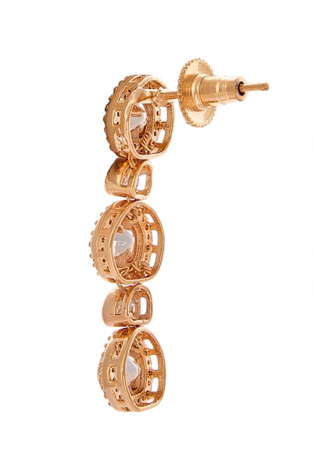 Shop Nazaakat By Samara Singh White Stones Gold And Jewellery Set Online at Aza Fashions Shop_Nazaakat By Samara Singh_White Stones Gold And Jewellery Set _Online_at_Aza_Fashions