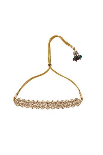 Nazaakat By Samara Singh Gold Plated And White Embellished Jewellery Set Online at Aza Fashions Nazaakat By Samara Singh_Gold Plated And White Embellished Jewellery Set _Online_at_Aza_Fashions