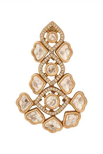 Buy Nazaakat By Samara Singh Gold Plated And White Embellished Jewellery Set Online at Aza Fashions Buy_Nazaakat By Samara Singh_Gold Plated And White Embellished Jewellery Set _Online_at_Aza_Fashions