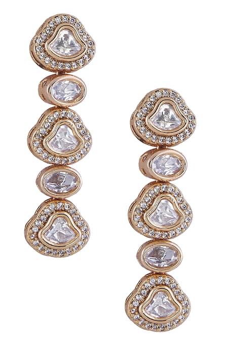 Nazaakat By Samara Singh_Gold Plated Stones And White Necklace Set _at_Aza_Fashions