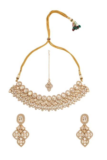 Nazaakat By Samara Singh Gold Plated Brass Jewellery Set 