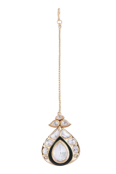 Nazaakat By Samara Singh_Red Stones And Gold Necklace Set _Online_at_Aza_Fashions