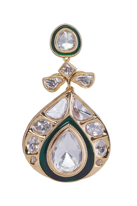 Buy_Nazaakat By Samara Singh_Red Stones And Gold Necklace Set 