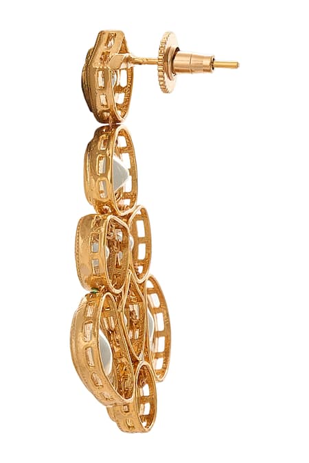 Buy Nazaakat By Samara Singh Green Stones And Gold Brass Jewellery Set Online at Aza Fashions Buy_Nazaakat By Samara Singh_Green Stones And Gold Brass Jewellery Set _Online_at_Aza_Fashions