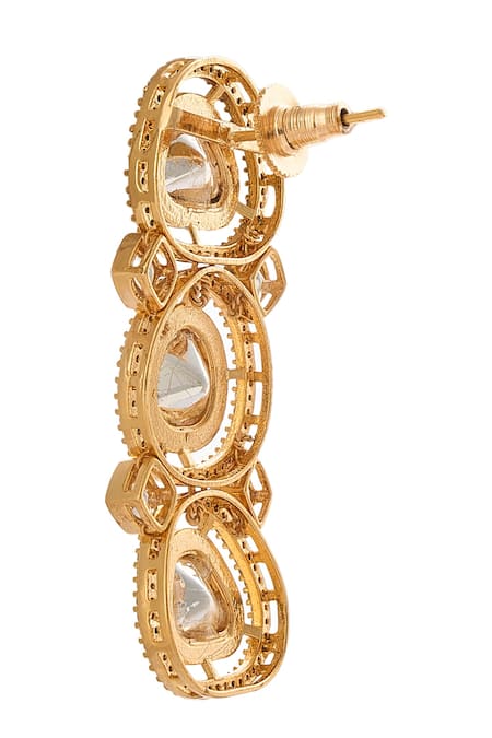 Nazaakat By Samara Singh Green And Gold Brass Jewellery Set Online at Aza Fashions Nazaakat By Samara Singh_Green And Gold Brass Jewellery Set _Online_at_Aza_Fashions