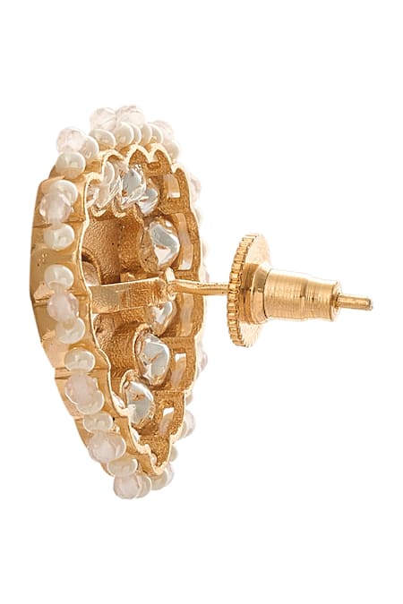 Buy_Nazaakat By Samara Singh_Mint Pearls And Pink Embellished Jewellery Set _Online_at_Aza_Fashions