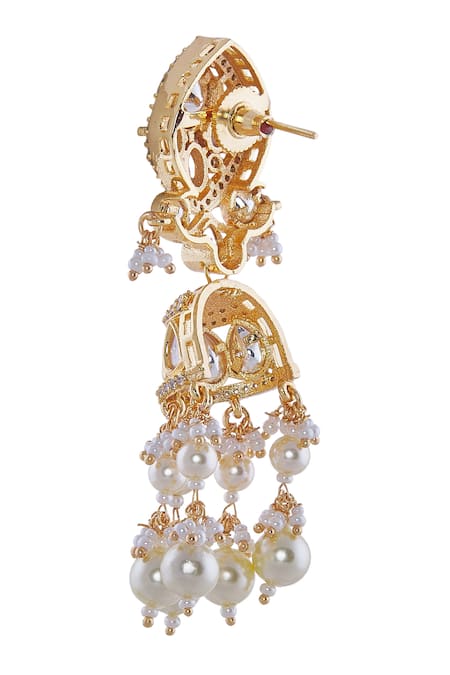 Buy Nazaakat By Samara Singh White Pearls, Stones And Gold Embellished Jewellery Set Online at Aza Fashions Buy_Nazaakat By Samara Singh_White Pearls, Stones And Gold Embellished Jewellery Set _Online_at_Aza_Fashions