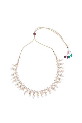 Buy Nazaakat By Samara Singh Cream Pearls Creme And Mint Brass Necklace Set Online at Aza Fashions Buy_Nazaakat By Samara Singh_Cream Pearls Creme And Mint Brass Necklace Set _Online_at_Aza_Fashions