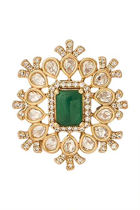 Nazaakat By Samara Singh Green Beaded Necklace And Earring Set at Aza Fashions Nazaakat By Samara Singh_Green Beaded Necklace And Earring Set _at_Aza_Fashions