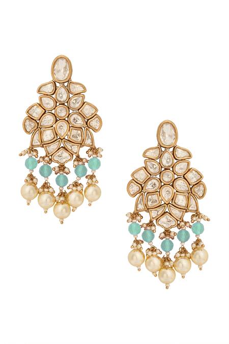 Buy Nazaakat By Samara Singh Green Pearls Brass Beaded Jewellery Set Buy_Nazaakat By Samara Singh_Green Pearls Brass Beaded Jewellery Set