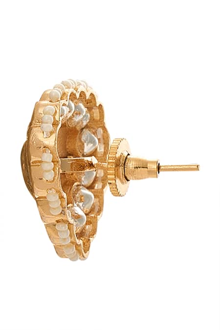 Nazaakat By Samara Singh_Mint And Pink Decorative Jewellery Set _Online_at_Aza_Fashions