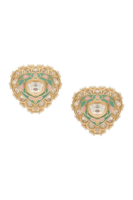Buy_Nazaakat By Samara Singh_Mint And Pink Decorative Jewellery Set _Online_at_Aza_Fashions