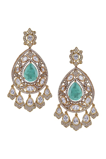 Buy Nazaakat By Samara Singh Aqua Stones, Rhinestones Embellished Necklace Set Online at Aza Fashions Buy_Nazaakat By Samara Singh_Aqua Stones, Rhinestones Embellished Necklace Set _Online_at_Aza_Fashions