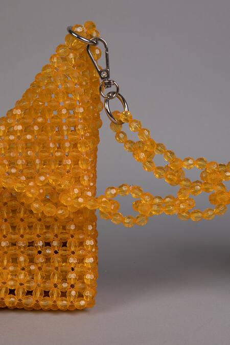 Buy Tussya Yellow Crystals Geometric Handbag Online at Aza Fashions Buy_Tussya_Yellow Crystals Geometric Handbag_Online_at_Aza_Fashions