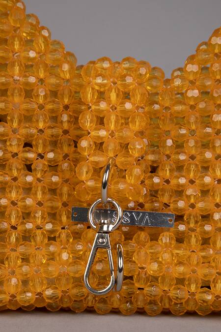 Buy Tussya Yellow Crystals Geometric Handbag Buy_Tussya_Yellow Crystals Geometric Handbag