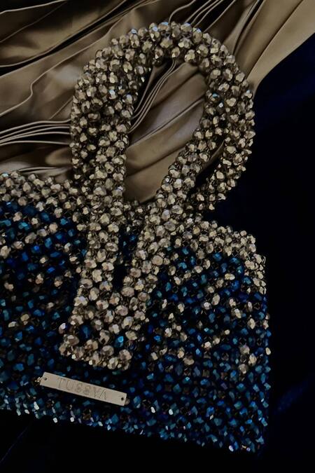 Shop_Tussya_Blue Crystals Ombre Handbag