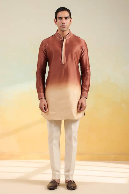 Label Niti Bothra Ombre Silk Chanderi Kurta 