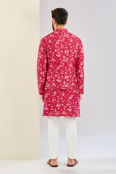 Shreyansh Designs Floral Print Chanderi Bundi Set 