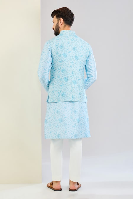 Shreyansh Designs Floral Print Chanderi Bundi Set 