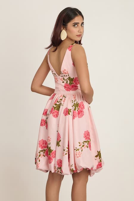 The Whole Nine Yards Floral Printed Fit & Flare Midi Dress 