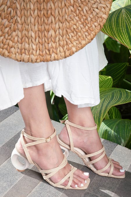 SCHON ZAPATO Jute Circular Heels 