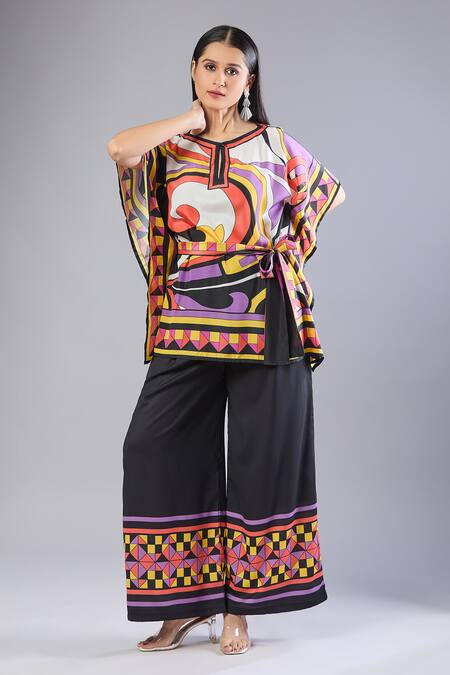 Buy Naintara Bajaj Multi Color , Satin Printed Crepe Co-ord Set Online at Aza Fashions Buy_Naintara Bajaj_Multi Color , Satin Printed Crepe Co-ord Set _Online_at_Aza_Fashions
