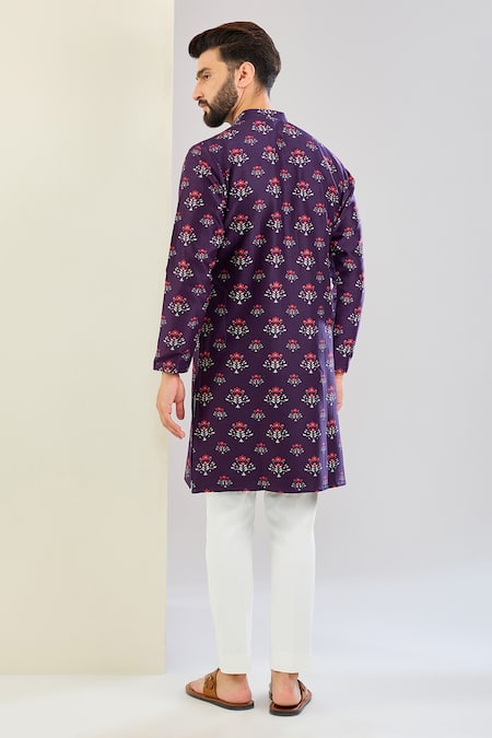 Shreyansh Designs Floral Print Chanderi Kurta Set 