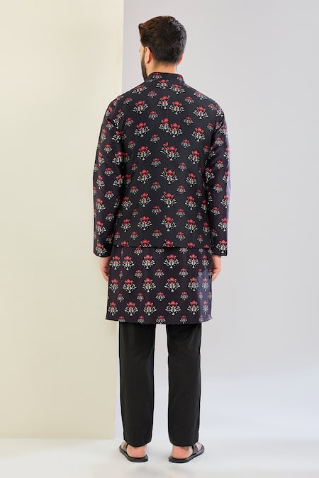 Shreyansh Designs Floral Print Chanderi Bundi Set 