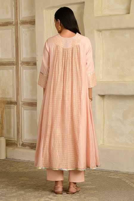 Saahiil Kapoor Embellished Blush Anarkali Set 