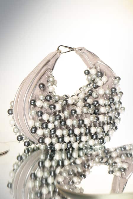Forever Noor Ombre Pearl Tassel Hobo Bag 