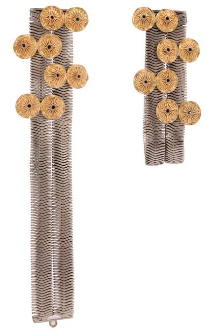 Buy_Trupti Mohta_Silver Plated Paradise Dew Earrings _Online_at_Aza_Fashions