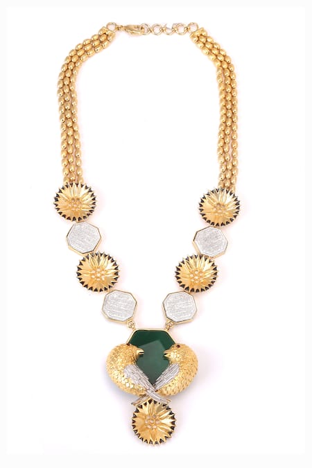 Buy_Trupti Mohta_Gold Plated Baroque Neckpiece _Online_at_Aza_Fashions