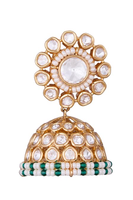 Nazaakat By Samara Singh Gold Plated Jhumka Earrings 