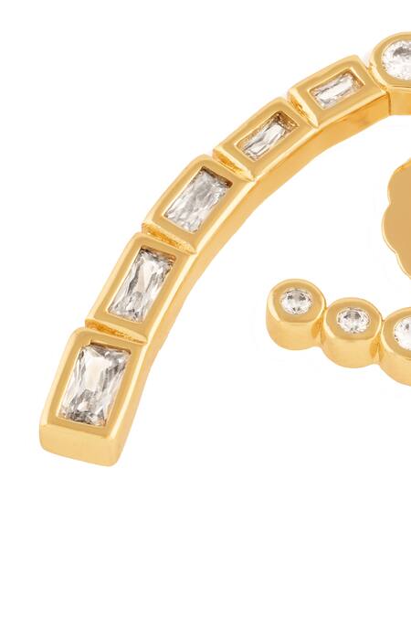 Buy_Isharya_Gold Plated Crystals Summer Sweetheart Earrings _Online_at_Aza_Fashions