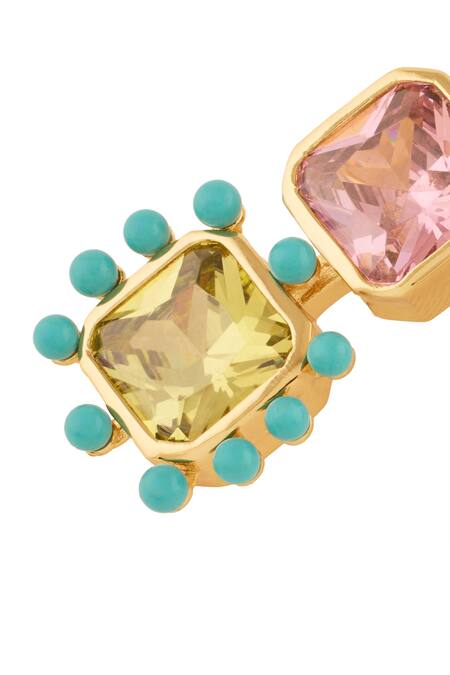 Buy_Isharya_Multi Color Crystals Neon Candy Earrings _Online_at_Aza_Fashions