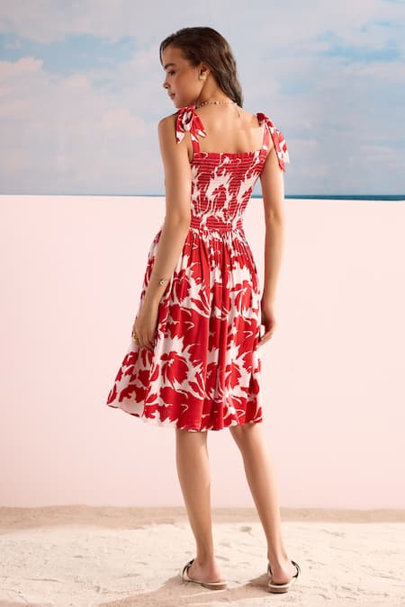 Zazu Floral Smocked Copenhagen Short Dress 