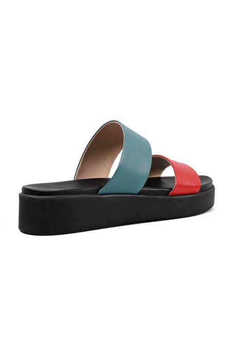 Vanilla Moon_Multi Color Asymmetrical Harlequin Sandals_Online_at_Aza_Fashions