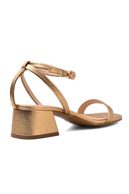 Buy Vanilla Moon Gold Square Toe Block Heel Sandals Online at Aza Fashions Buy_Vanilla Moon_Gold Square Toe Block Heel Sandals _Online_at_Aza_Fashions