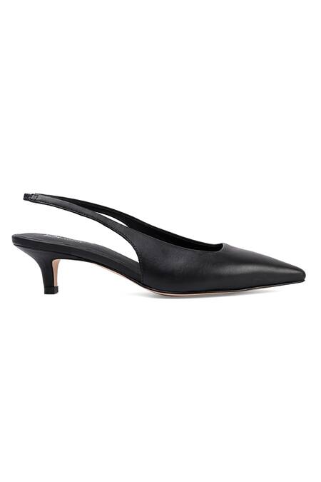 Buy_Vanilla Moon_Black Pointy-toe Slingback Heels_Online_at_Aza_Fashions