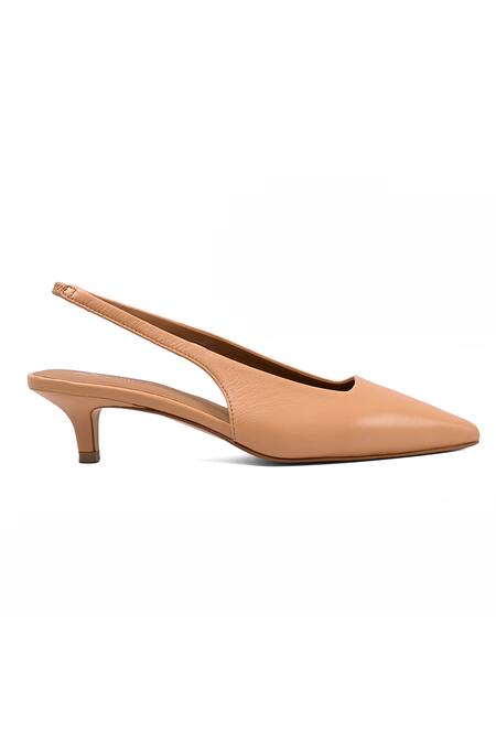Vanilla Moon_Beige Pointy-toe Slingback Heels_Online_at_Aza_Fashions