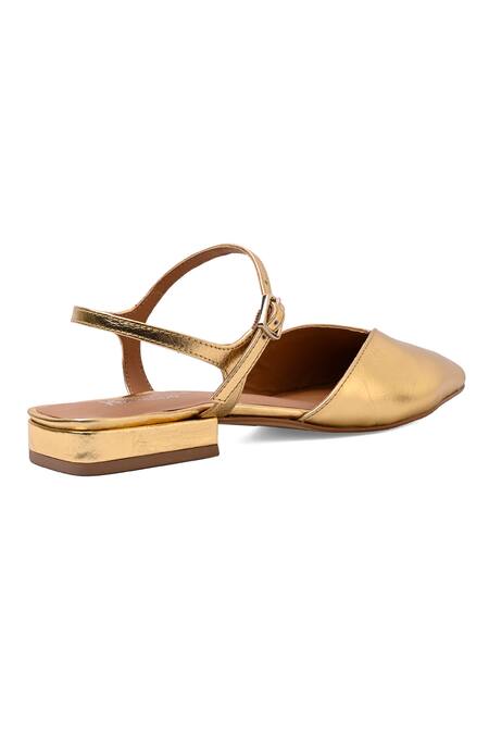 Buy_Vanilla Moon_Gold Pointed-toe Sandals_Online_at_Aza_Fashions