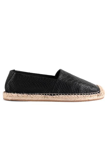 Vanilla Moon_Black Jute-woven Espadrille Flats_Online_at_Aza_Fashions