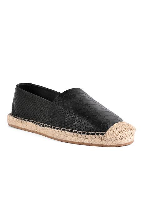 Buy_Vanilla Moon_Black Jute-woven Espadrille Flats_Online_at_Aza_Fashions